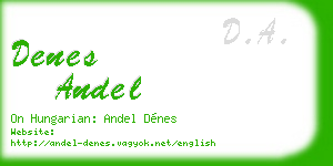denes andel business card